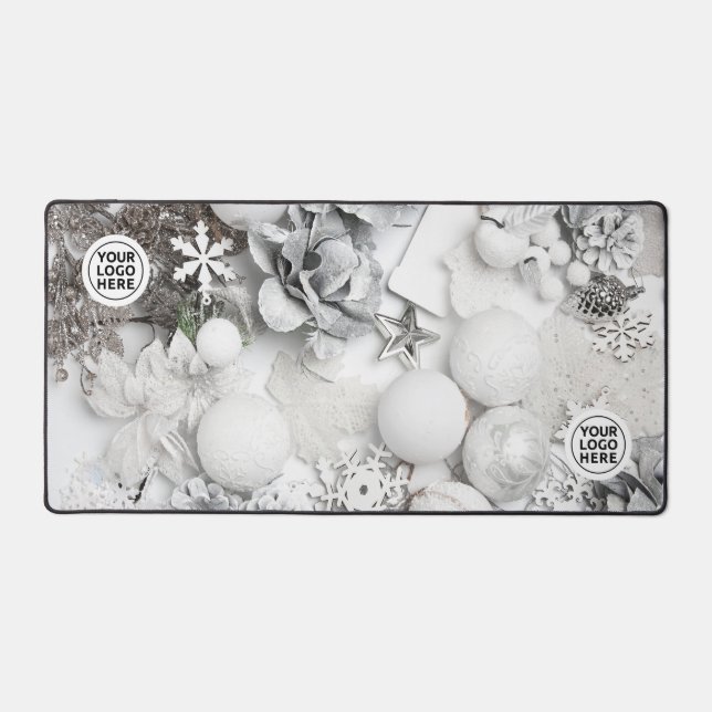 Panier de souris de bureau de Noël blanc (Recto)