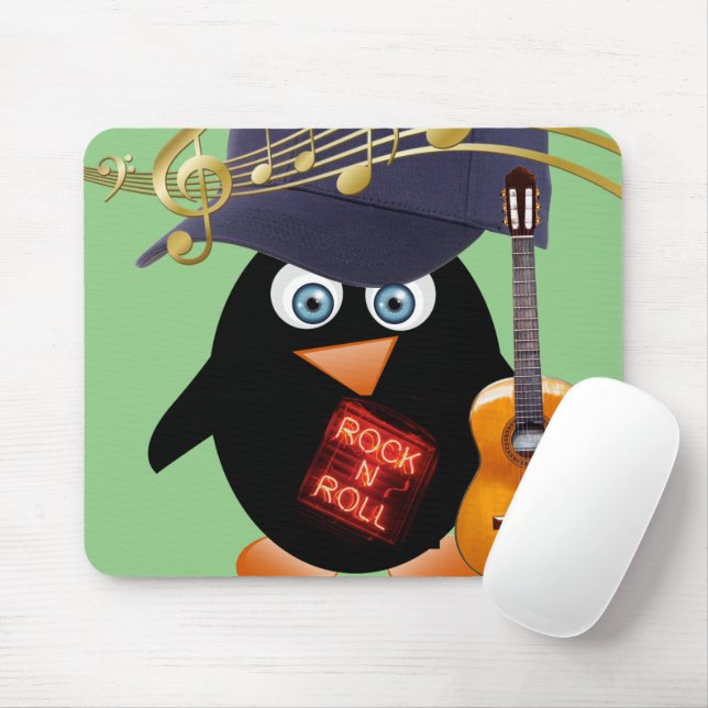 Panier de souris de guitare de pingouin ! Tapis de (Avec souris)