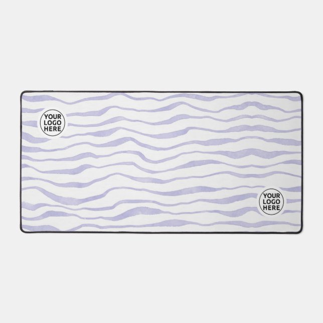 Panier de souris pour bureau à rayures d'aquarelle (Recto)