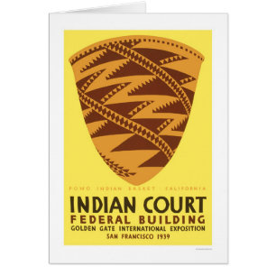 Panier indien de Pomo WPA 1939