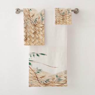 Panier japonais vintage de fleurs Art traditionnel