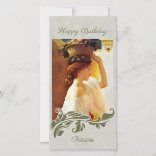 Panier Leighton Girl de fruit CC1195 carte d'anniv