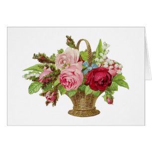 Panier rose de fleur de cru