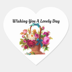 Panier vintage De Sticker Rose