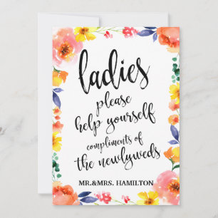 Panière de salle de bain pour dames, enseigne flor