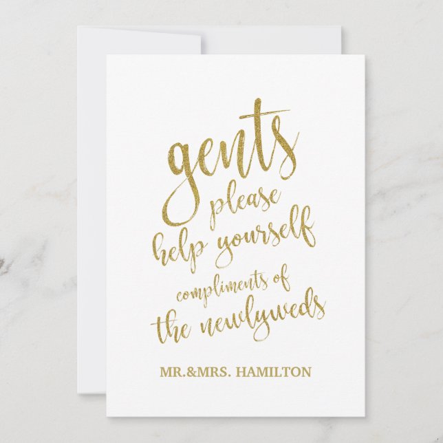 Panière de salle de bain pour hommes Or Mariage ab (Devant)