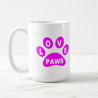 Paniers d'amour Mug sur les pattes roses