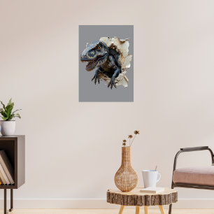 Panne murale effrayante Dinosaur Raptor Poster Imp