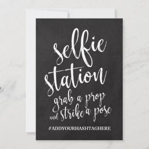 Panneau abordable Selfie Station Chalkboard