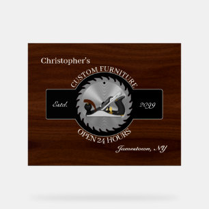 Panneau acrylique du menuisier de meubles en bois