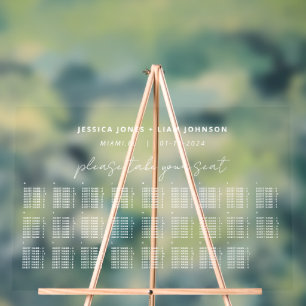 Panneau acrylique mariage Alphabétique