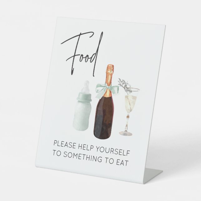 Panneau alimentaire pour Baby shower Green Sip & S (Recto)