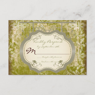 Panneau antique Pays de mariage troublé Cartes RSV