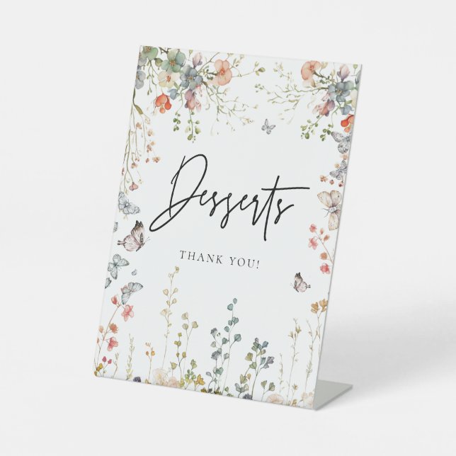 Panneau Baby in Bloom Fleur sauvage Baby shower dé (Recto)