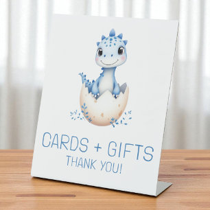 Panneau Baby shower des cartes et des cadeaux Dino