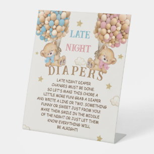 Panneau Baby shower des plongeurs nocturnes