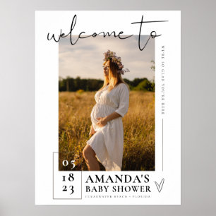 Panneau baby shower Photo Affiche de bienvenue Pos