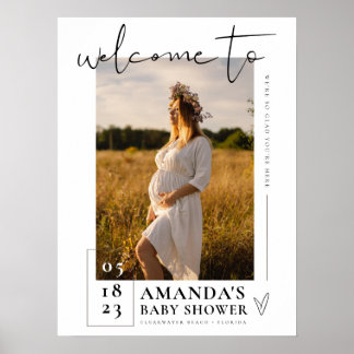 Panneau baby shower Photo Affiche de bienvenue Pos