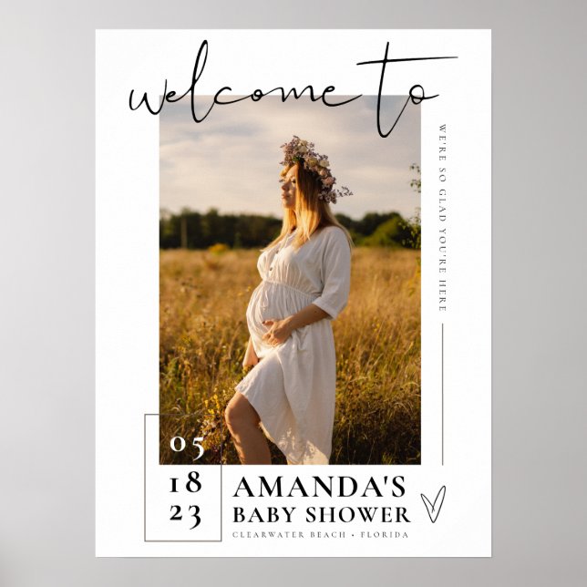 Panneau baby shower Photo Affiche de bienvenue Pos (Devant)