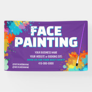 Panneau Bannière de peinture faciale