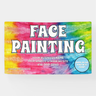 Panneau Bannière de peinture faciale