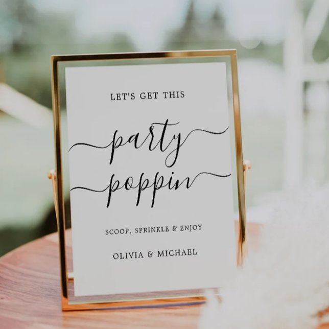 Panneau barre Popcorn | Mariage moderne imprimable (Popcorn Bar Sign | Modern Wedding Printable)