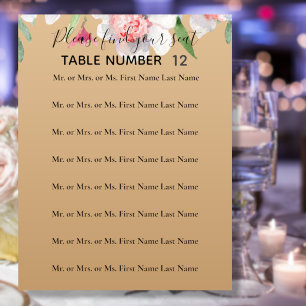 Panneau blanc Narcisse sur Champagne Mariage