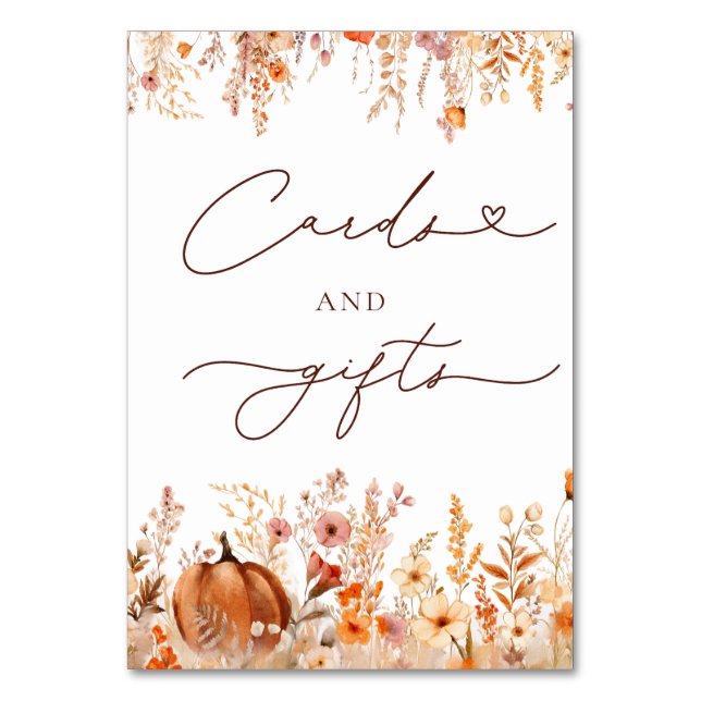 Panneau Boho Fall Citrouille Cartes et Cadeaux (Par défaut)