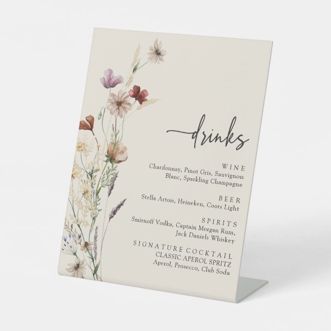 Panneau Boho Fleur sauvage Boho (Recto)