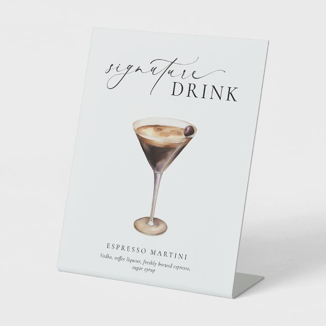 Panneau boisson Ellesmere Modern Minimal Signature (Créateur téléchargé)