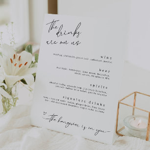 Panneau Boissons minimalistes sur nous