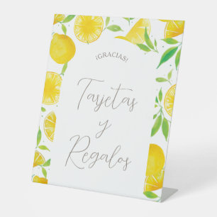 Panneau Cadeaux Fêtes des mariées citron aquarelle