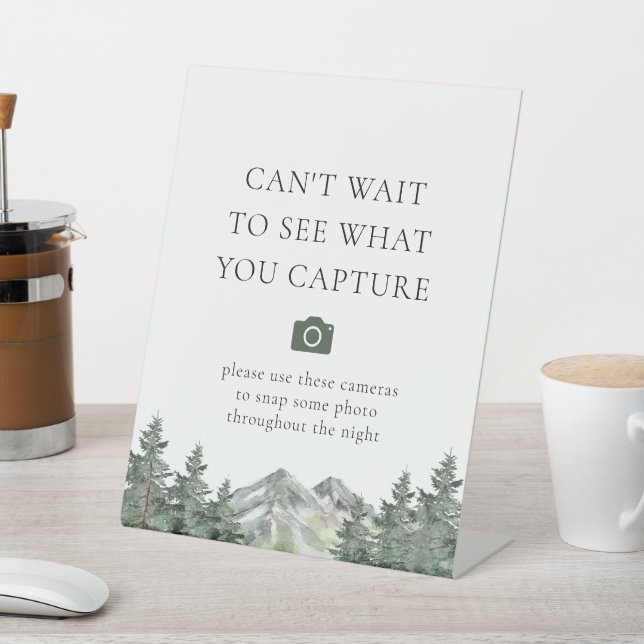 Panneau Caméras jetables Mariage de pin de montagn (In SItu)