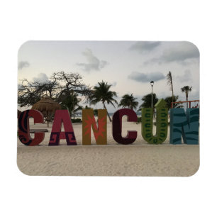 Panneau Cancun - Playa Delfines, Mexique Magnet ph