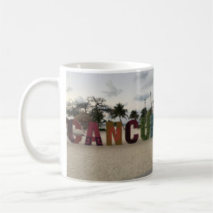 Panneau Cancun - Playa Delfines, Mexique Mug
