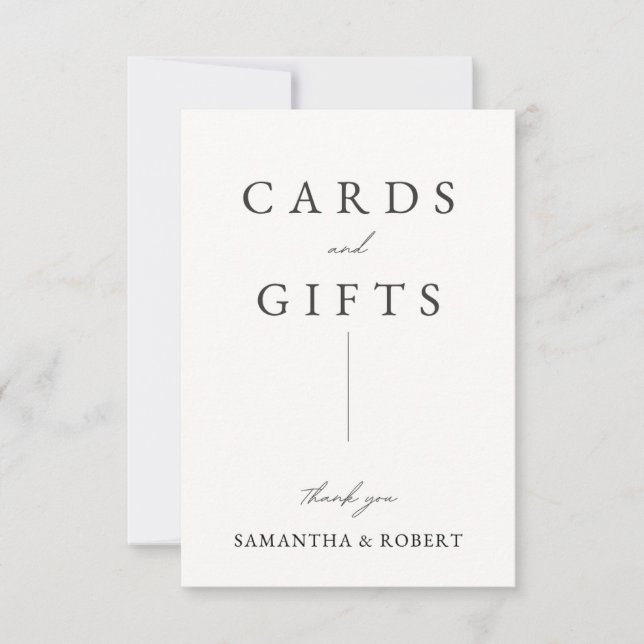 Panneau Cartes de mariage et cadeaux (Devant)