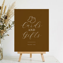 Panneau Cartes et Cadeaux Bébé Marron Chocolat