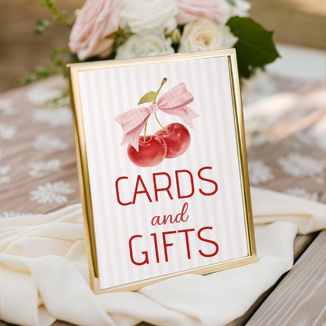 Panneau Cartes et Cadeaux Cherry Coquette (Créateur téléchargé)