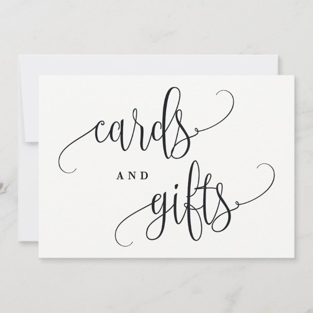 Panneau Cartes Et Cadeaux - Jolie Calligraphie (Devant)