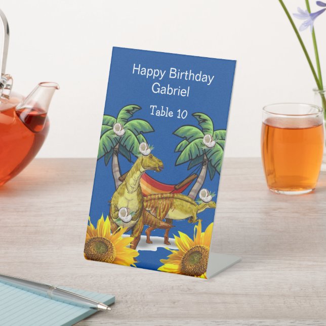 Panneau central floral Dinosaure de tournesol (In SItu)