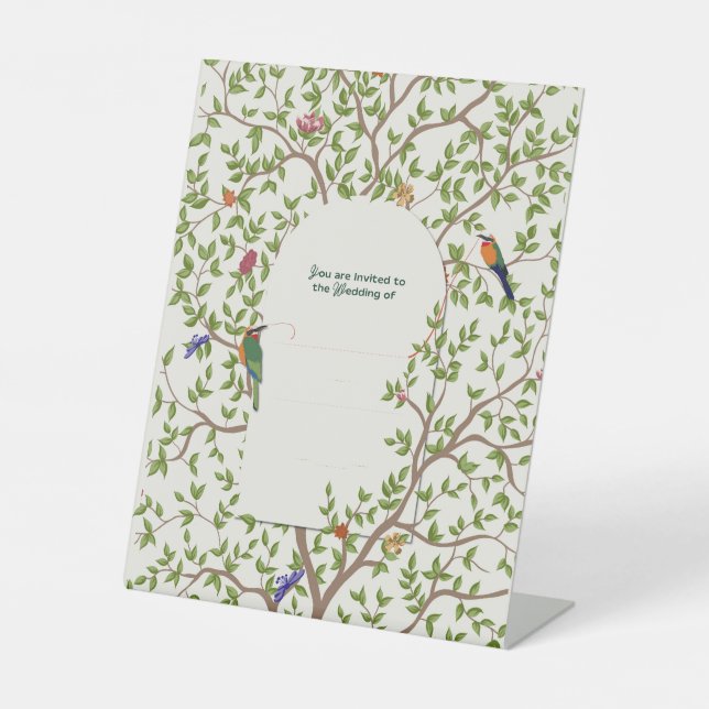 Panneau central personnalisé | Affichage mariage e (Recto)