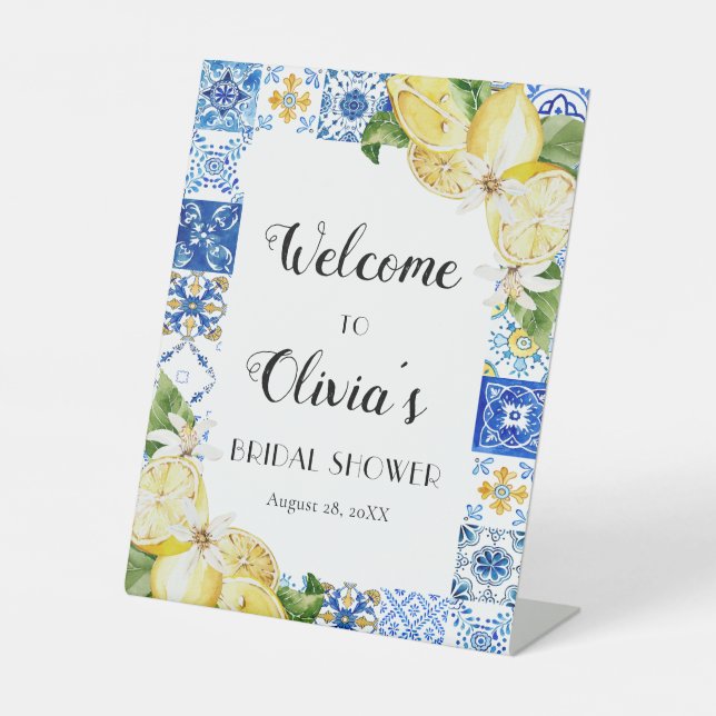 Panneau citron Fête des mariées méditerranéenne (Recto)