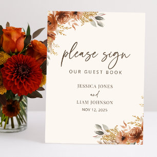 Panneau d'accueil Mariage Boho Floral Fall Terraco