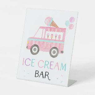Panneau d'anniversaire de la barre de crème glacée