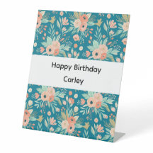 Panneau d'anniversaire floral pour fille