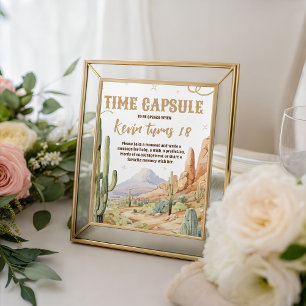 Panneau d'anniversaire Western Time Capsule