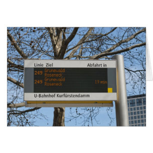 Panneau d'arrêt de bus à Berlin
