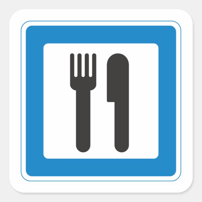 Panneau D'Arrêt De Repos Couteau Et Stickers Fourc (Devant)