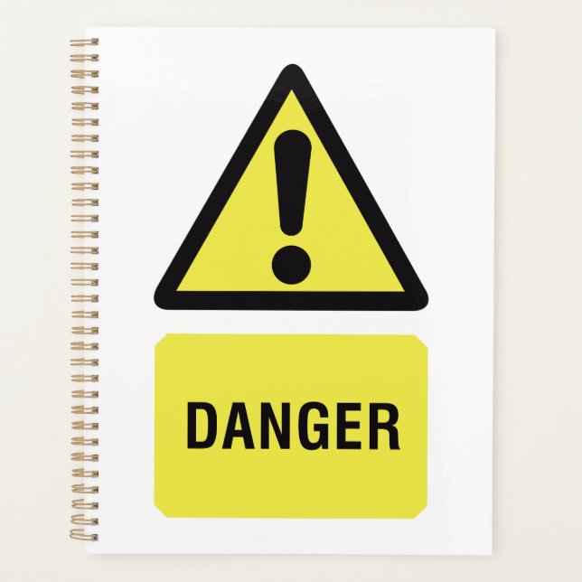 Panneau d'avertissement de danger Triangle jaune P (Devant)