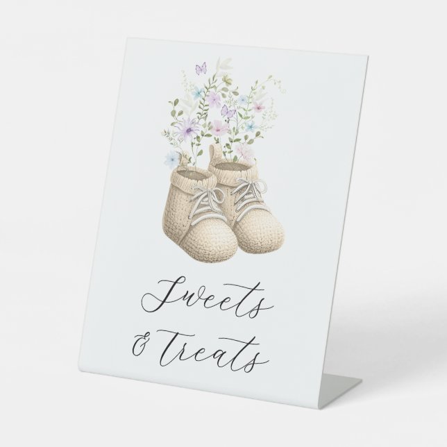 Panneau de Baby Shower Baby in Bloom Sweets & Trea (Recto)